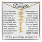 To My Daughter "No Rain No Flowers" Customized Name Necklace