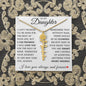 To My Daughter "No Rain No Flowers" Customized Name Necklace