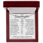 To My Granddaughter "No Rain No Flowers" Name Flower Necklace