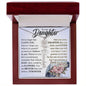 To My Daughter "No Rain, No Flowers" Custom Name Flower Necklace