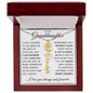 To My Granddaughter "No Rain No Flowers" Name Flower Necklace
