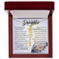 To My Daughter "No Rain, No Flowers" Custom Name Flower Necklace