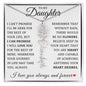 To My Daughter "No Rain No Flowers" Customized Name Necklace