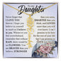 To My Daughter "No Rain, No Flowers" Custom Name Flower Necklace