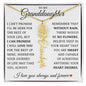 To My Granddaughter "No Rain No Flowers" Name Flower Necklace