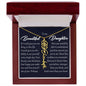 To My Daughter "No Rain, No Flowers" Custom Name Flower Necklace