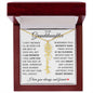 To My Granddaughter "No Rain No Flowers" Name Flower Necklace