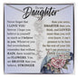 To My Daughter "No Rain, No Flowers" Custom Name Flower Necklace
