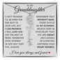 To My Granddaughter "No Rain No Flowers" Name Flower Necklace
