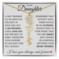 To My Daughter "No Rain No Flowers" Customized Name Necklace
