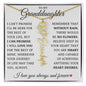 To My Granddaughter "No Rain No Flowers" Name Flower Necklace