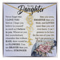 To My Daughter "No Rain, No Flowers" Custom Name Flower Necklace
