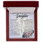 To My Daughter "No Rain, No Flowers" Custom Name Flower Necklace