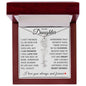To My Daughter "No Rain No Flowers" Customized Name Necklace
