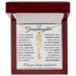 To My Granddaughter "No Rain No Flowers" Name Flower Necklace