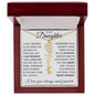 To My Daughter "No Rain No Flowers" Customized Name Necklace