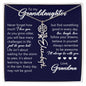 To My Granddaughter, Name Flower Necklace
