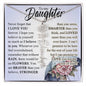 To My Daughter "No Rain, No Flowers" Custom Name Flower Necklace