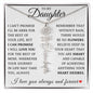 To My Daughter "No Rain No Flowers" Customized Name Necklace