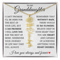 To My Granddaughter "No Rain No Flowers" Name Flower Necklace