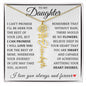To My Daughter "No Rain No Flowers" Customized Name Necklace