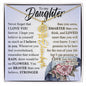 To My Daughter "No Rain, No Flowers" Custom Name Flower Necklace