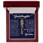 To My Granddaughter, Name Flower Necklace