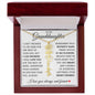 To My Granddaughter "No Rain No Flowers" Name Flower Necklace