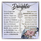 To My Daughter "No Rain, No Flowers" Custom Name Flower Necklace