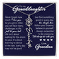 To My Granddaughter, Name Flower Necklace