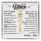 To My Niece, Name Flower Necklace
