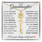 To My Granddaughter "No Rain No Flowers" Name Flower Necklace