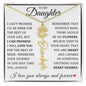 To My Daughter "No Rain No Flowers" Customized Name Necklace