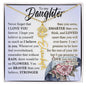 To My Daughter "No Rain, No Flowers" Custom Name Flower Necklace