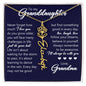 To My Granddaughter, Name Flower Necklace