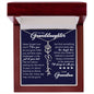 To My Granddaughter, Name Flower Necklace
