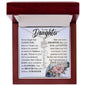 To My Daughter "No Rain, No Flowers" Custom Name Flower Necklace