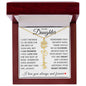 To My Daughter "No Rain No Flowers" Customized Name Necklace