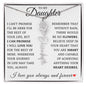 To My Daughter "No Rain No Flowers" Customized Name Necklace