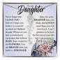 To My Daughter "No Rain, No Flowers" Custom Name Flower Necklace