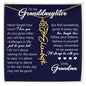 To My Granddaughter, Name Flower Necklace