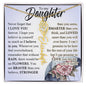 To My Daughter "No Rain, No Flowers" Custom Name Flower Necklace