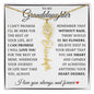 To My Granddaughter "No Rain No Flowers" Name Flower Necklace