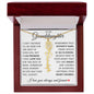 To My Granddaughter "No Rain No Flowers" Name Flower Necklace