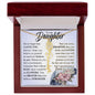 To My Daughter "No Rain, No Flowers" Custom Name Flower Necklace