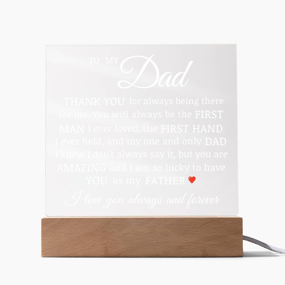 To My Dad, Acrylic Plaque