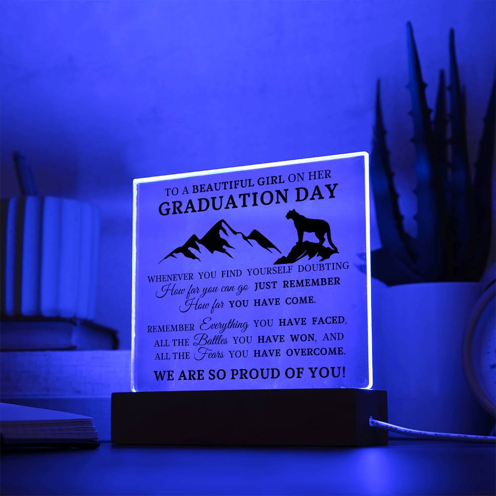 Graduation Gift for Her, Acrylic Plaque