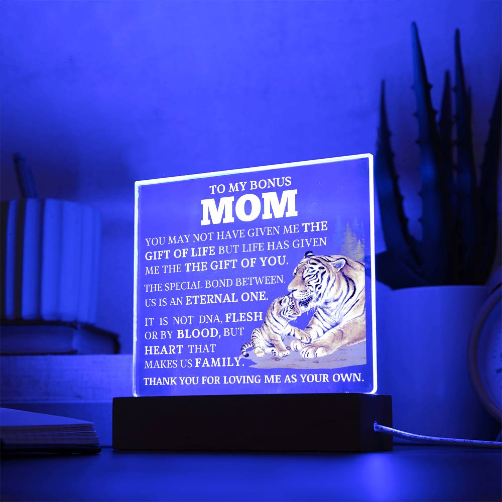To My Bonus Mom "Gift of You" Acrylic Plaque