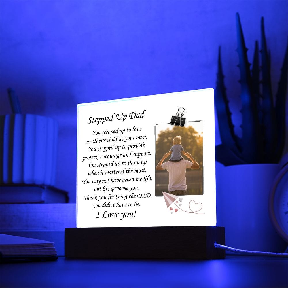 Personalize Acrylic Plaque, Personalize Gift for Stepdad, Custom Photo