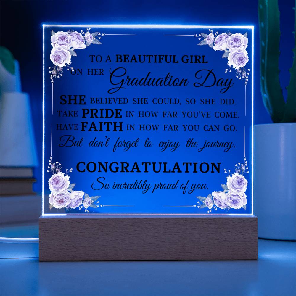 Graduation Gift, Acrylic Plaque, High School Graduation, College Graduation Gift for Her